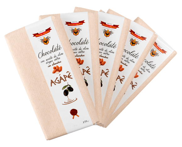 Chocolate Negro con AOVE Agápê y almendras (Pack 5 unidades)
